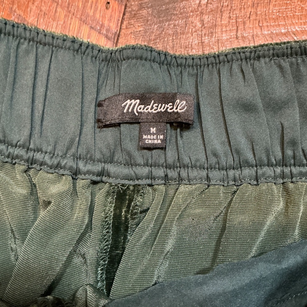 Madewell Velvet Huston Pull-On Crop Pants Women’s Size Medium in Smoky Spruce - Picture 9 of 12